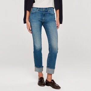 DL1961 Mara Straight Mid Rise Ankle, Hulton Cuffed